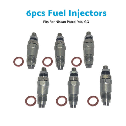 6X Diesel Fuel Injectors For Nissan Patrol GQ Y60 RD28 or RD28ETI Aftermarket Parts-1