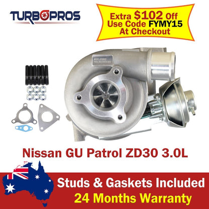 Turbo Charger for Nissan Patrol Y61 GU ZD30 3.0L with Billet Wheel