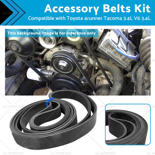 4PK870 Accessory Belts Kit Suitable for Toyota 4runner Tacoma 3. 4L V6 3. 4L 95-04-0
