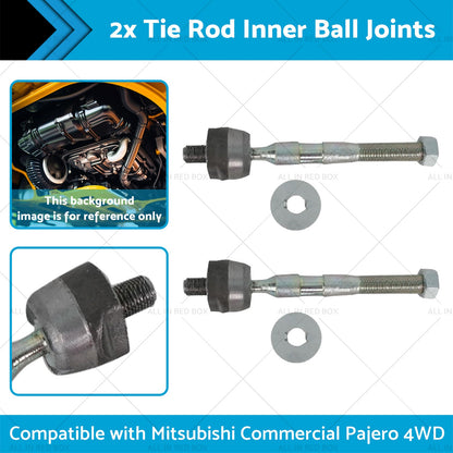 2x Tie Rod Inner Ball Joint Suitable for Mitsubishi Commercial Pajero 4WD 00-10-1