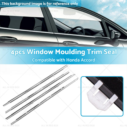 4x Window Glass Seal Weatherstrip Weather Strip Suitable For Honda Accord 08-13-2