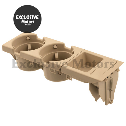 Beige Dual Cup Holder & Coin Tray Box for BMW E46 3-Series (318, 320, 325, 330, M3)