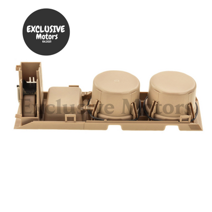 Beige Dual Cup Holder & Coin Tray Box for BMW E46 3-Series (318, 320, 325, 330, M3)