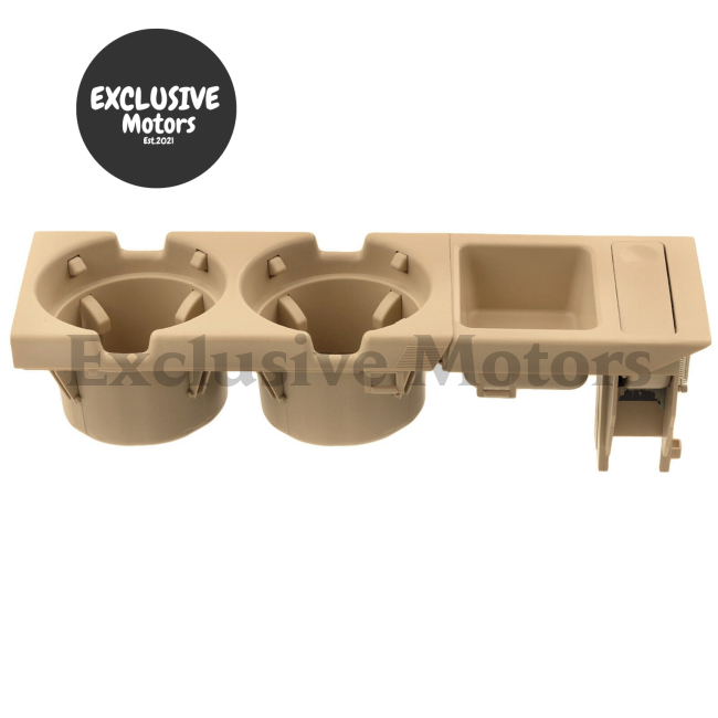 Beige Dual Cup Holder & Coin Tray Box for BMW E46 3-Series (318, 320, 325, 330, M3)