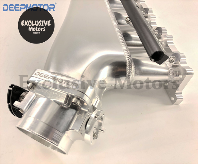 Billet Intake Manifold with Fuel Rail and Throttle Body (Silver) for Nissan RB20, RB20DET