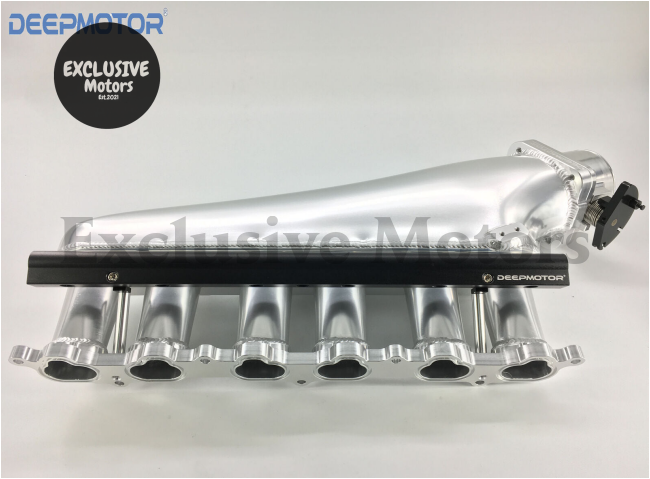 Billet Intake Manifold with Fuel Rail, 90mm Throttle Body, and Cable for Toyota 1JZ-GTE