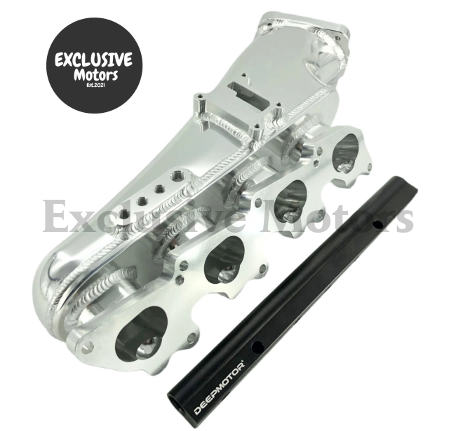 Billet Intake Manifold with Fuel Rail and 76mm Throttle Body for Nissan S13 SR20DET