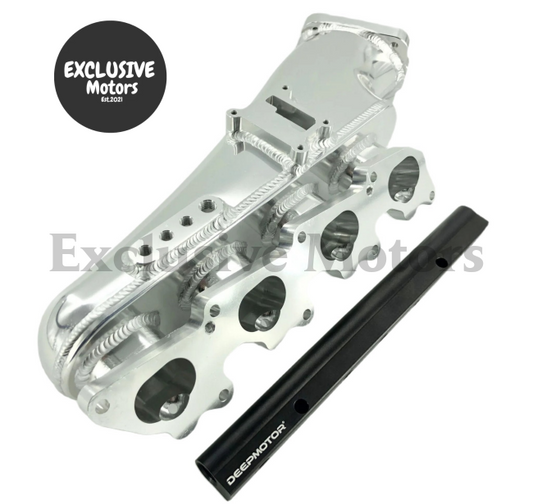 Billet Intake Manifold with Fuel Rail and 76mm Throttle Body for Nissan S13 SR20DET