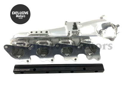 Billet Intake Manifold with Fuel Rail and 76mm Throttle Body for Nissan S13 SR20DET