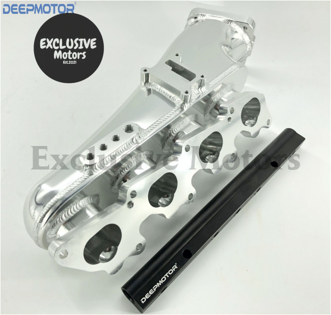 Billet Intake Manifold with Fuel Rail and 76mm Throttle Body for Nissan S13 SR20DET