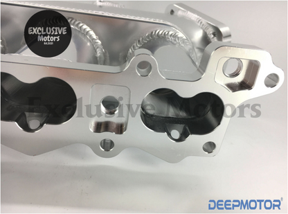 Billet Intake Manifold with Fuel Rail and Throttle Body for Nissan RB26 RB26DET (Silver)