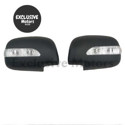 Black Door Mirror Cover Trim With Led For Toyota Hilux/Fortuner (2005-2015)