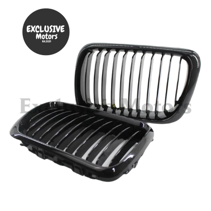 Black Hood Kidney Grilles For Bmw E36 1997-1999