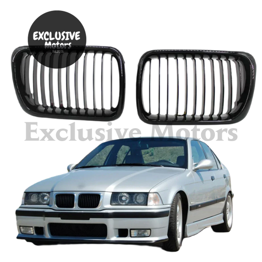 Black Hood Kidney Grilles For Bmw E36 1997-1999