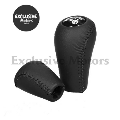 Black Leather Gear Knob Set For Toyota Hilux Land Cruiser Prado