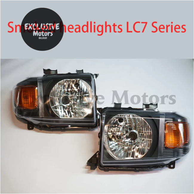 Blackened Headlight Assembly For Toyota Land Cruiser Lc76 - 70Th Anniversary Lc7 Series Fj70