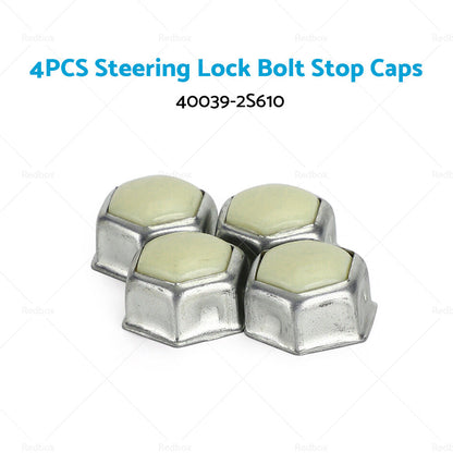 Set of 4 Steering Lock Stop Bolt Cap Caps Nuts Fit For Nissan Navara D22 4x4 4WD-1