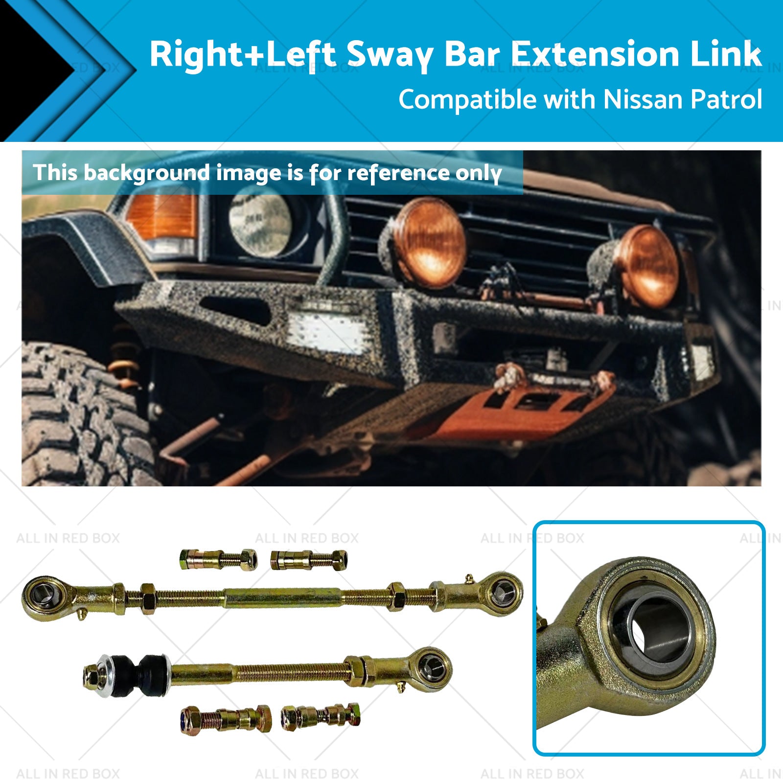 Rear Right Left Sway Bar Extension Link for 2 inch -8 inch  Suitable for Nissan Patrol GQ-0