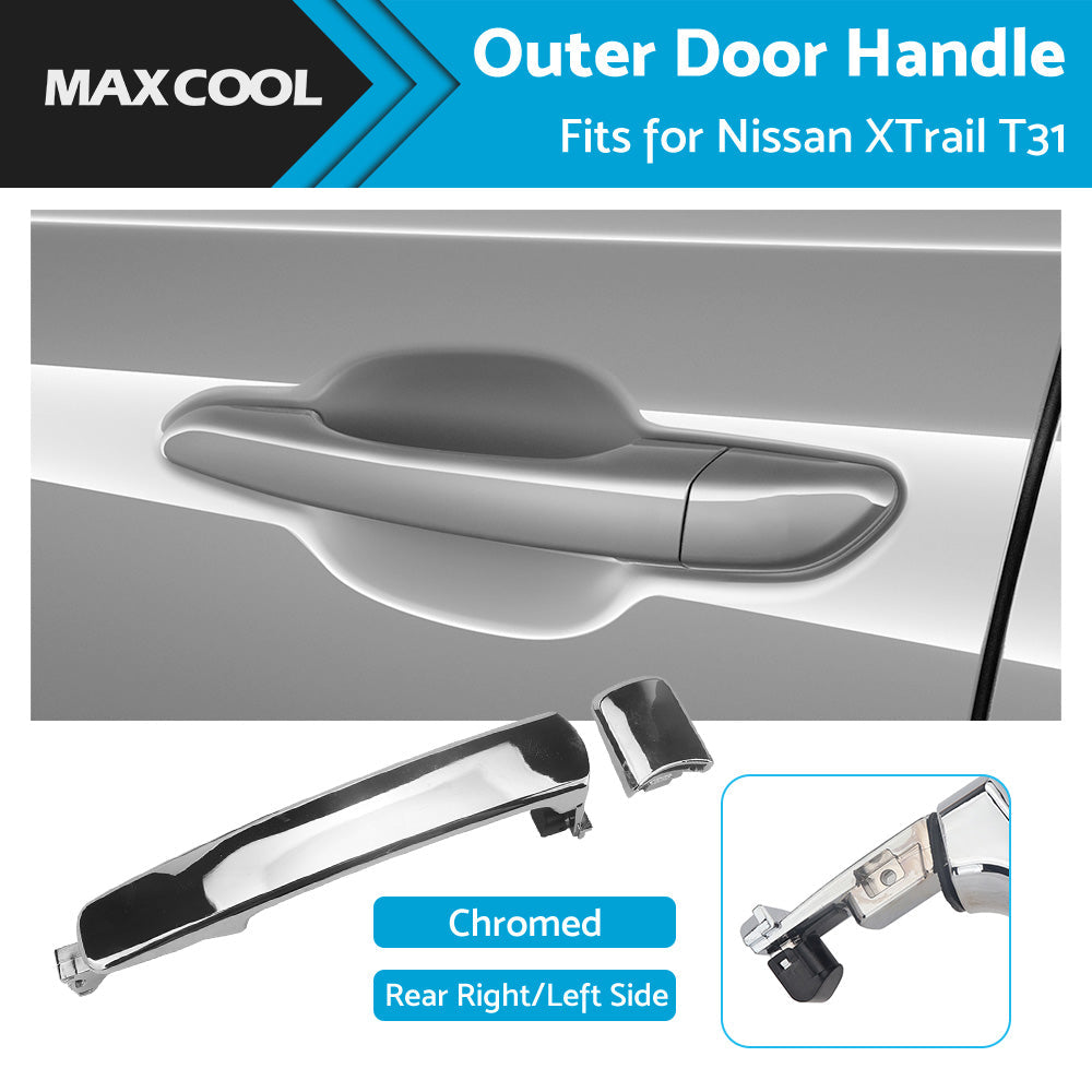 For Nissan XTrail T31 2007-2013 REAR LH Left  or  RH Right Outer Door Handle Chrome-2