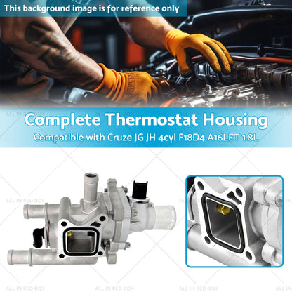 1x Complete Thermostat Housing Suitable for Cruze JG JH 4cyl F18D4 A16LET 1. 8L