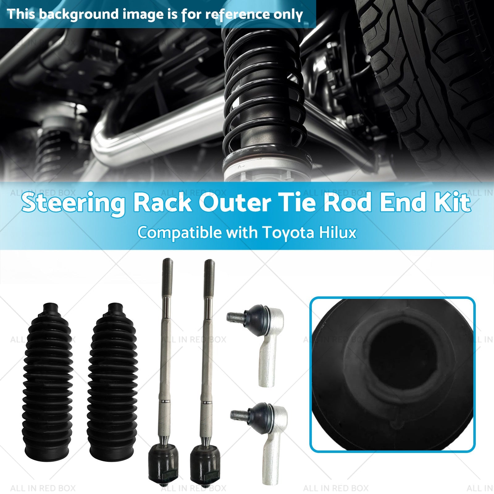 6PCS Inner Rack Tie Rod End Kit Suitablefor 05-15 Toyota Hilux 4WD GGN25R KUN26R-2