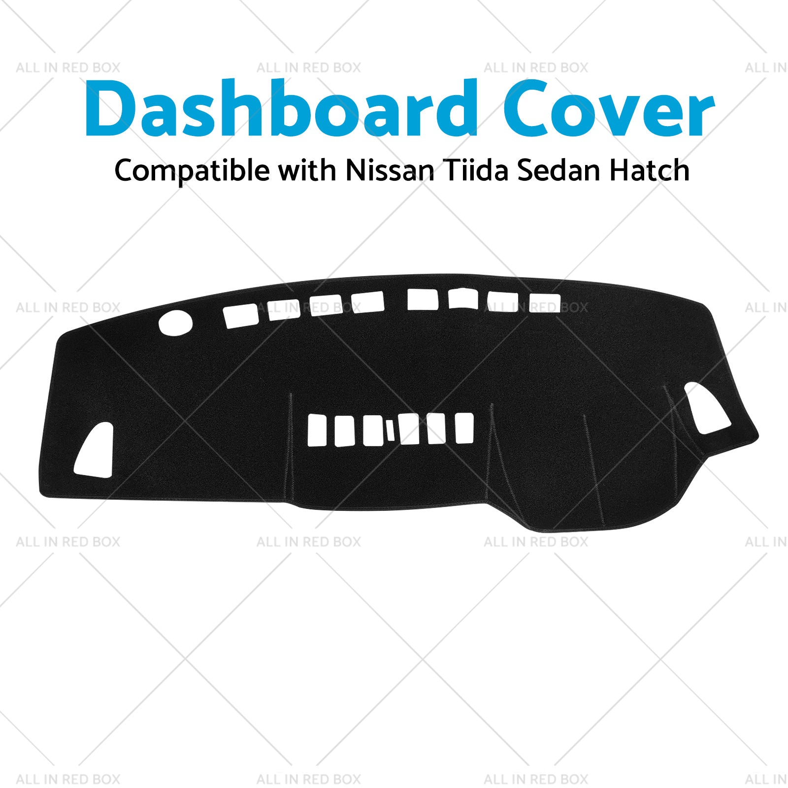 Non-Slip Dash Mat SuitableFor Nissan Tiida ST ST-L Ti Q 06-13 Dashboard Black-1