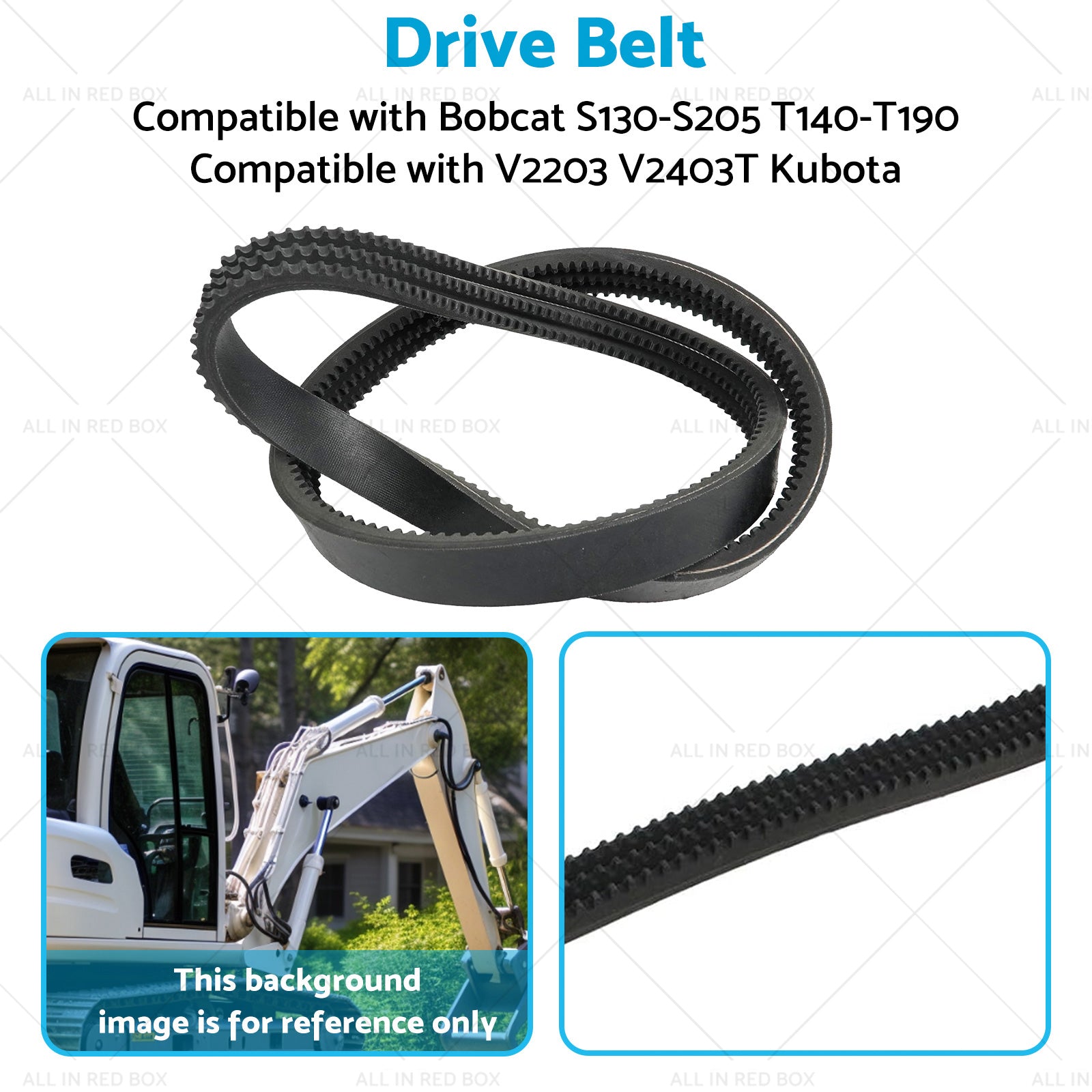 Drive Belt Suitable for Bobcat S130-S205 T140-T190 V2203 V2403T Kubota 6736775-4
