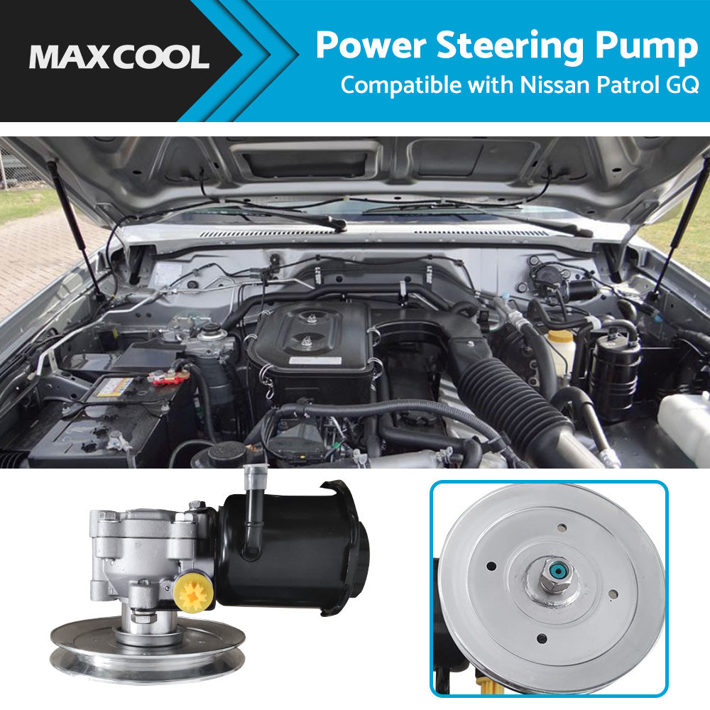 Power Steering Pump with Pulley Suitable For Nissan Patrol GQ Y60 TD42 Diesel-2
