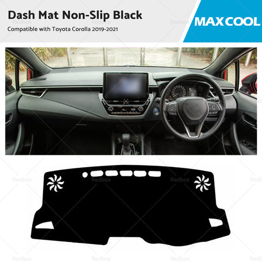Dash Mat Suitable For Toyota Corolla 2019-2021 Dashboard Cover Black Non Slip-0