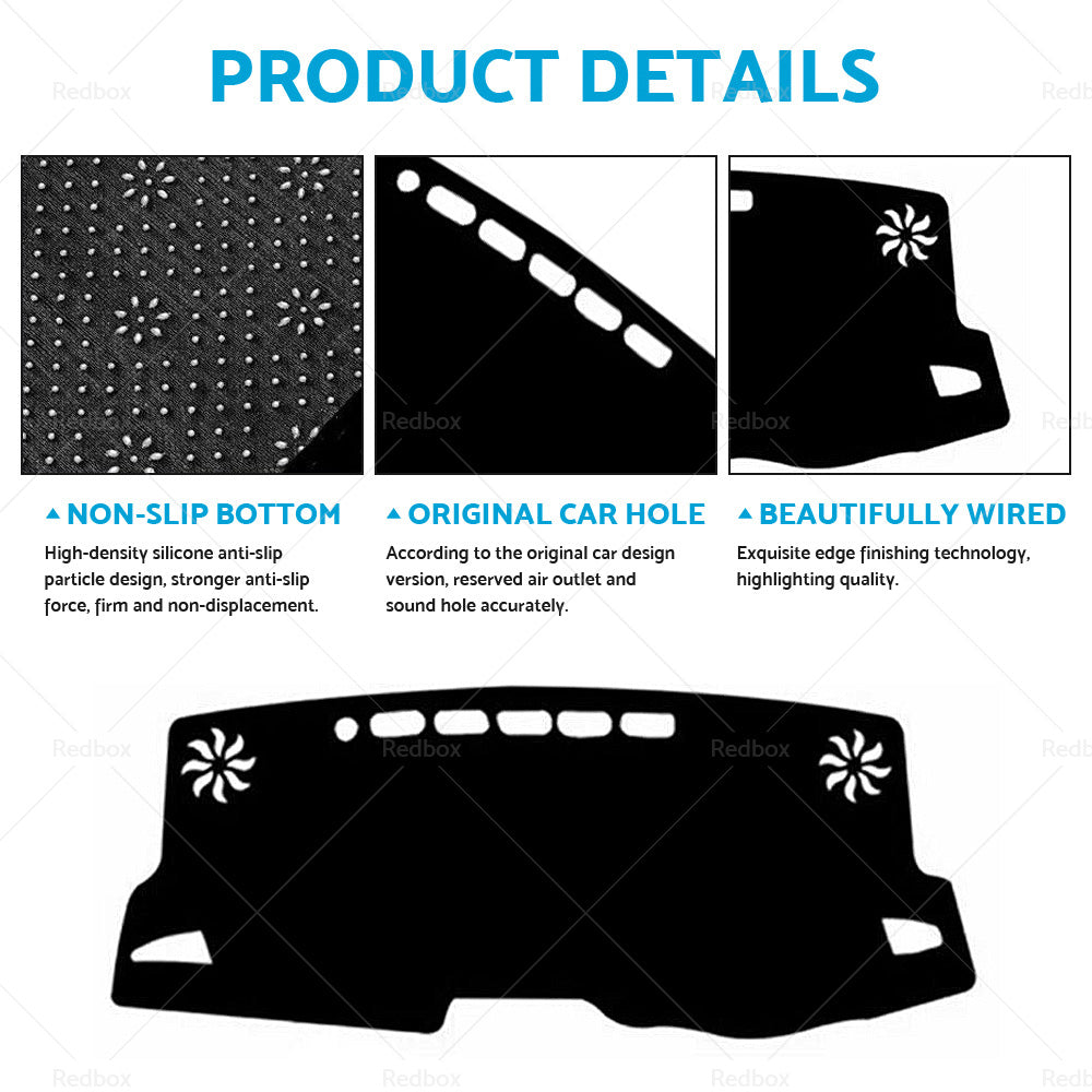 Dash Mat Suitable For Toyota Corolla 2019-2021 Dashboard Cover Black Non Slip-2