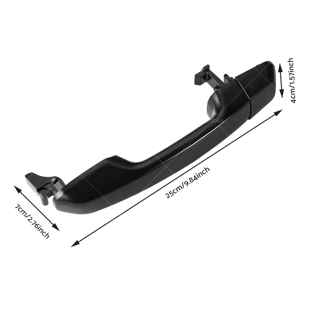 Pair REAR Outer Door Handle Black Suitable For Toyota Prado J150 Series 09-20-3