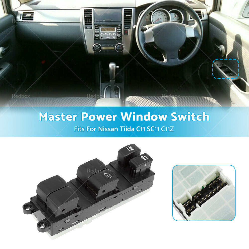 Master Power Window Switch Suitable For Nissan Tiida C11 SC11 C11Z 2006-2010-2