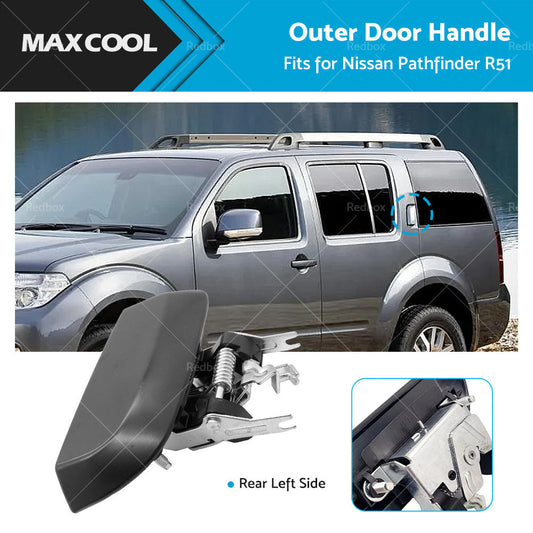 REAR LH Left Hand Outer Door Handle Black For Nissan Pathfinder R51 2005~2013-0