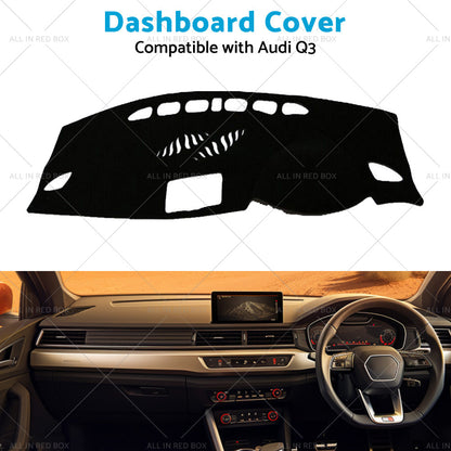 Non-Slip Dash Mat Suitable For Audi Q3 8U Series 2012-2018 Dashboard Cover Black-3