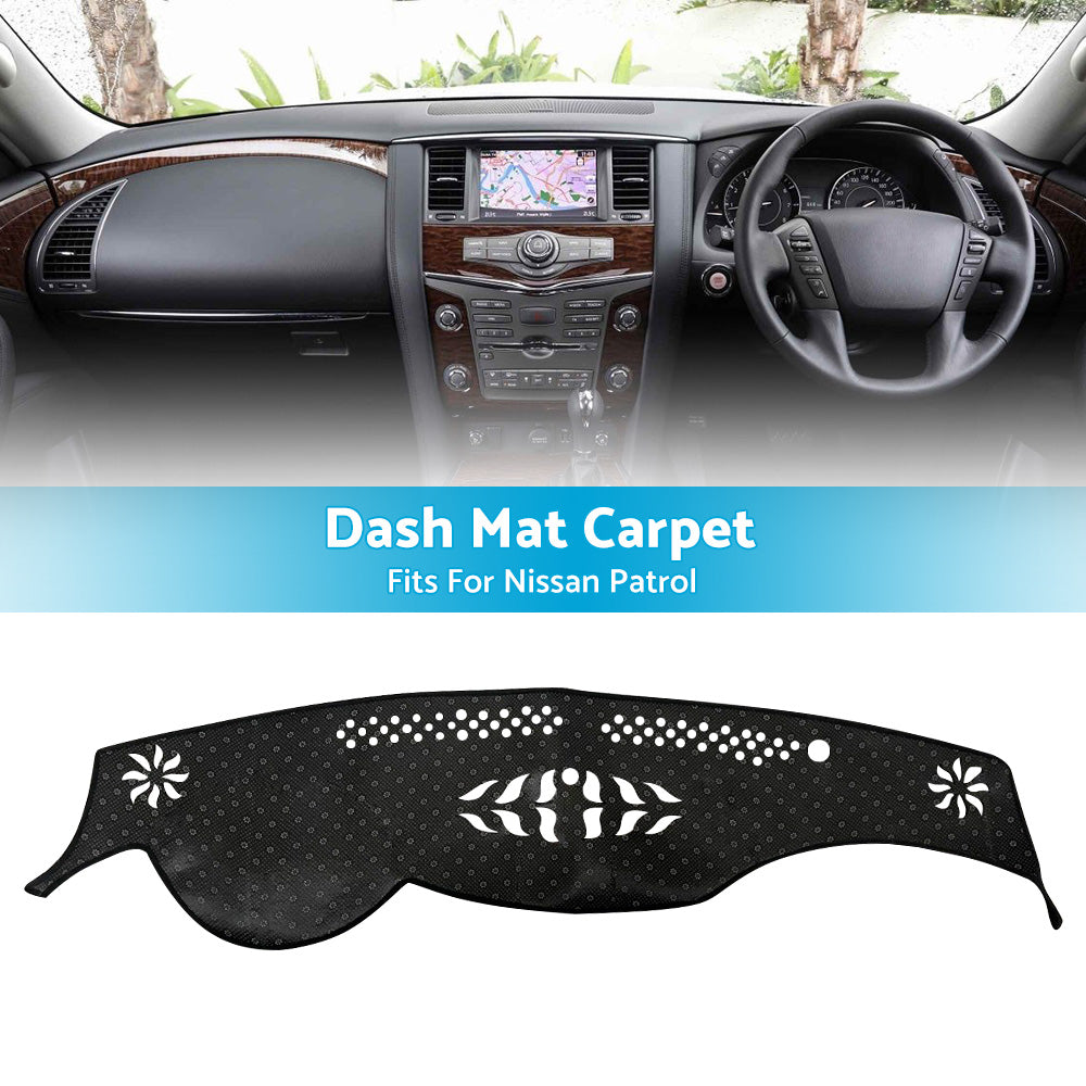 Dash Mat Fits For Nissan Patrol Y62 ST-L Ti Dashboard Sun Cover Carpet Non-Slip-1
