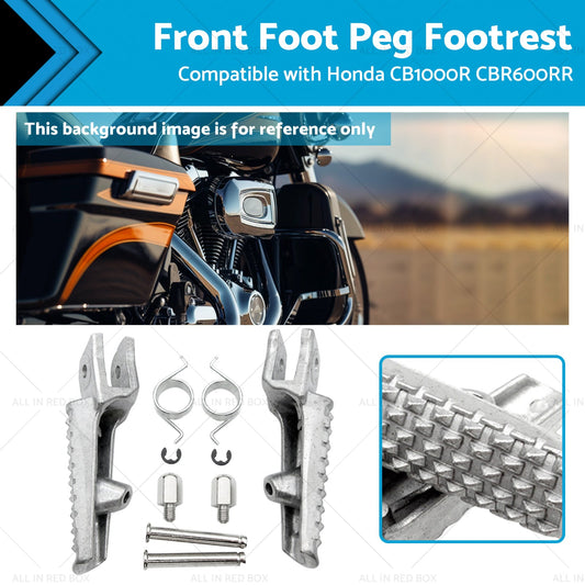 Front Foot Peg Footrest Silver Suitable For Honda CB1000R CBR600RR CBR1000RR-0