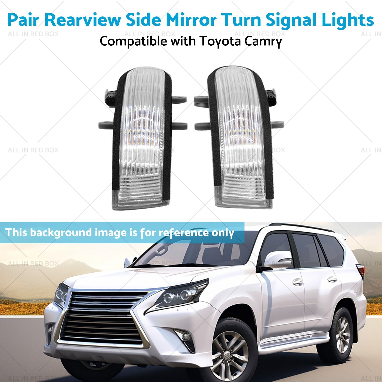 2x Rearview Side Mirror Turn Signal Lights Suitablefor 06-11 Toyota Camry Aurion-3