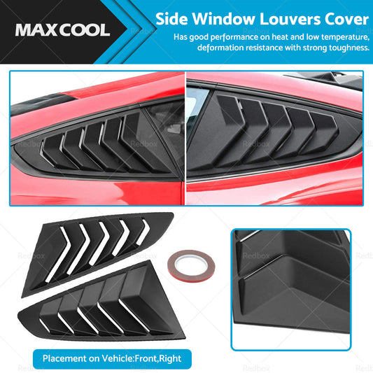 Side Window Louvers Sun Shade for Ford Mustang 2015-2022