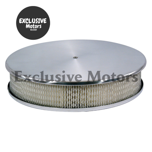 14" Round Aluminum Air Filter Kit for Holley, Edelbrock, Carter (1960-1980)