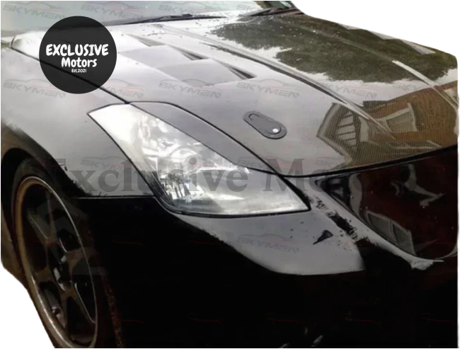 Carbon Eyebrow Fiber Headlight Trims For Nissan 350Z Z33 2003-2006