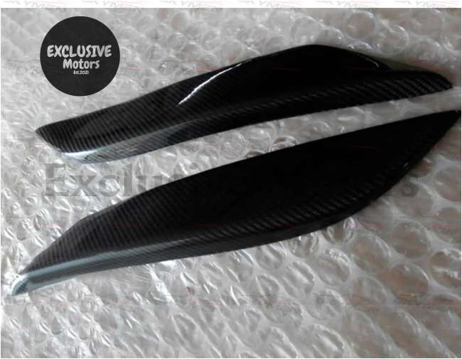 Carbon Eyebrow Fiber Headlight Trims For Nissan 350Z Z33 2003-2006