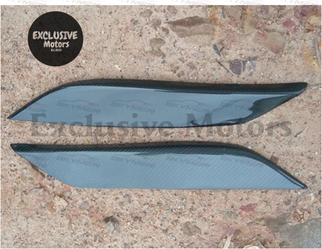 Carbon Eyebrow Fiber Headlight Trims For Nissan 350Z Z33 2003-2006
