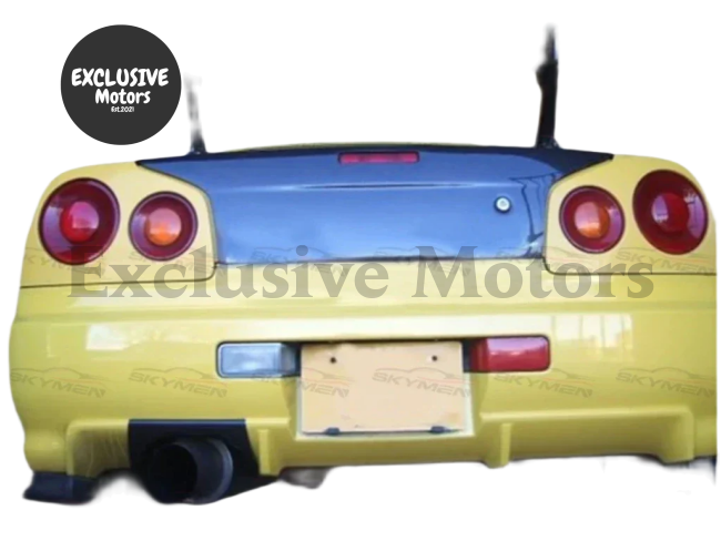 Carbon Fiber Rear Bumper Exhaust Heat Shield For Nissan Skyline R34 Gtr