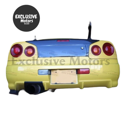 Carbon Fiber Rear Bumper Exhaust Heat Shield For Nissan Skyline R34 Gtr