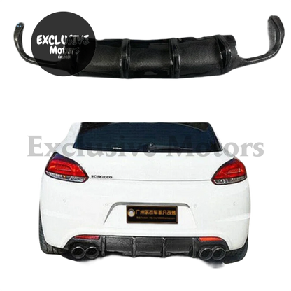 Carbon Fiber Rear Diffuser Wing Spoiler For Volkswagen Scirocco