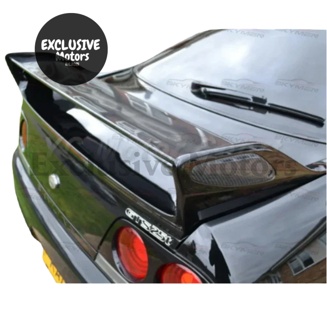 Carbon Fiber Rear Spoiler End Caps For Nissan Skyline R33 Gtr 1995-1998