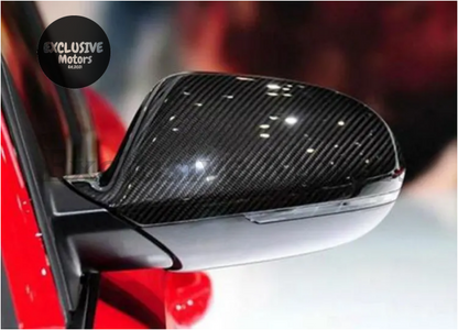 Carbon Fiber Rear View Mirror Cover For Audi A6/A6L/S6/Rs6 (2012-2018)