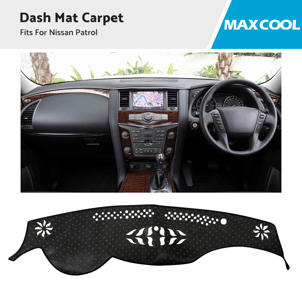 Dash Mat Fits For Nissan Patrol Y62 ST-L Ti Dashboard Sun Cover Carpet Non-Slip-3