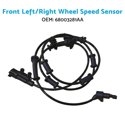 2PCS Front Rear LH RH ABS Wheel Speed Sensor Suitable for Jeep Wrangler JK 07-17-3