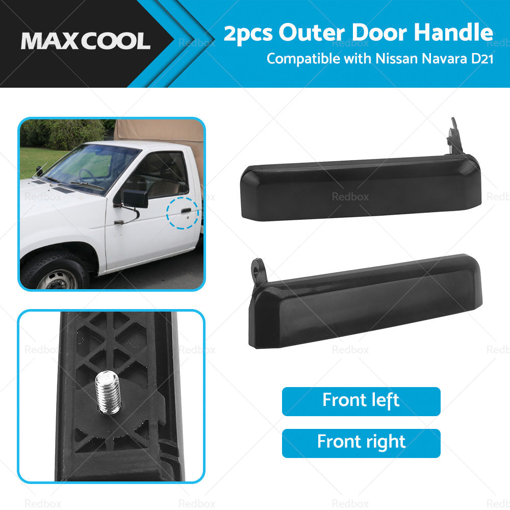Left Right Pair Front Outer Door Handle Suitable for Nissan Navara D21 1986-1997-0